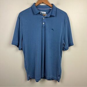 TOMMY BAHAMA Men’s Marlin Golf Polo Blue Modal Cotton Blend Shirt Size L